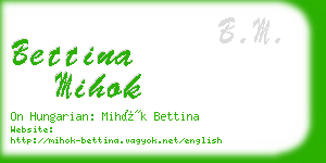 bettina mihok business card